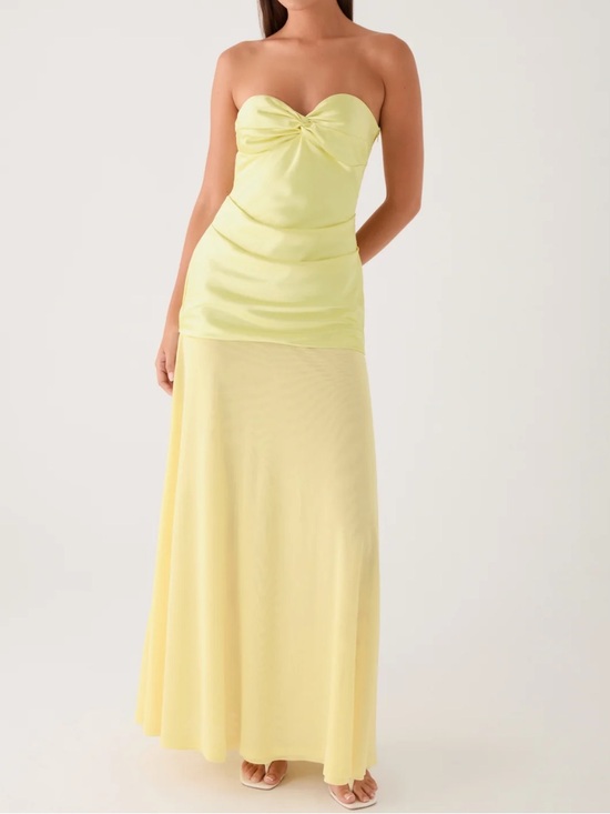 Peppermayo Dresses & Skirts - Peppermayo Strapless Butter Yellow Maxi Dress